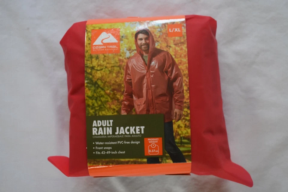 Outdoor Ozark Trail Large/xl Adult Rain Jackets Coat 1 Red Unisex