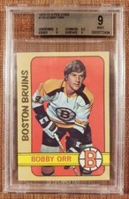 1972 O-Pee-Chee #129 Bobby Orr Boston Bruins Original Hockey Card BVG 9 MINT