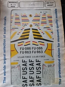1/72 Microscale F-86F Sabre 391st FBS, 84th FIS & US Army QF-86 - Picture 1 of 1