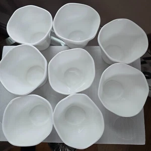 Izabel Lam Pearls New York Bistro Cup 6fl oz Porcelain White Set of 2 - Picture 1 of 8