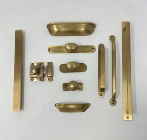 Unlacquered Aged Brass Solid Knobs. Luxury Collection of Knobs & Handles - Picture 1 of 61