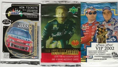 32 1999 MAXX Race Cards 2000 Upper Deck Circle & Press Pass VIP 2002 NASCAR LOT - Image 1 of 4