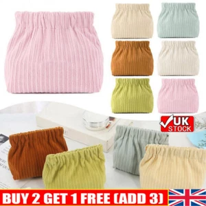 Corduroy Elastic Hair Tie Organizer Corduroy Elastic Storage Bag Lipstick Bag Uk - Picture 1 of 14