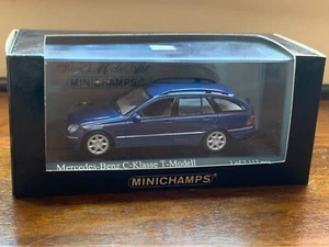 MINICHAMPS - 1:43 MERCEDES C-CLASS, T-MODEL, 2001, JASPIS BLUE- DIECAST - Picture 1 of 9