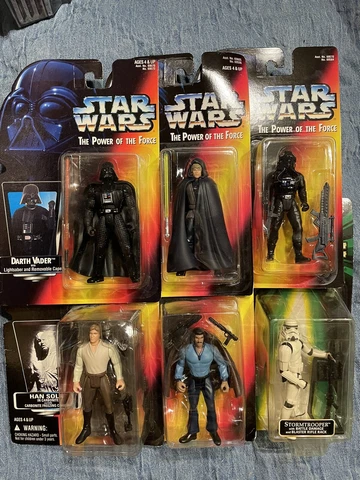 Star Wars POTF Power of the Force 2 Lot Of 6 Sealed Figures 3.75" Cover
