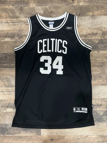 Rare Reebok Boston Celtics Paul Pierce Black White Jersey Adult size 5XL stitch Cover