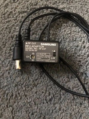 Samsung Camcorder Channel 36 UHF Modulator Phono Socket RFU RF-E1P Adaptor  - Image 1 of 2