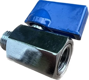 1/4" Brass Mini Ball Valve NPT Female X Male Shut Off Valve - Picture 1 of 2
