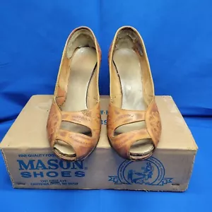 Vintage handgefertigte handgefertigte Mason hochhackige Damen-Pumps aus Leder Größe 8 - Bild 1 von 12