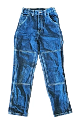 Pantalones cargo de mezclilla azules para mujer John Galt/Brandy Melville talla pequeña Foto 1 de 4