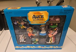 Walt Disney Alice in Wonderland 7 Poseable Figures Very Rare Collectible - Picture 1 of 12