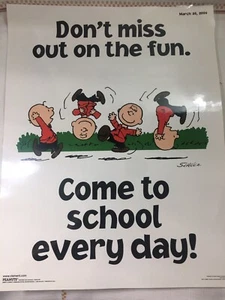 Peanuts Poster For Schools 22"x17" Clement Publishing 2006 Charlie Brown - Picture 1 of 7