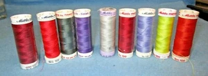 1 lot Of 9 spools Meltler sewing thread. Assorted Colors - Picture 1 of 4