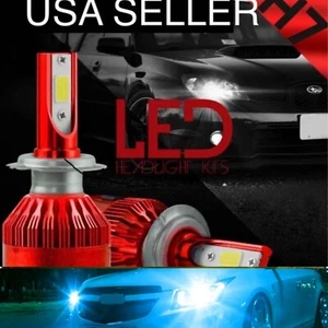 SUPER BLUE H7 LED Conversion Headlight Bulbs 10k fahren HID 10000k Bulb Kit H7LL - Picture 1 of 5