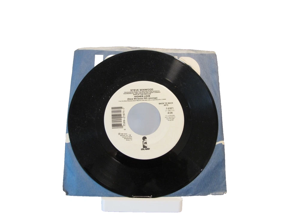 45 RECORD - STEVE WINWOOD - HIGHER LOVE - Image 1 of 1