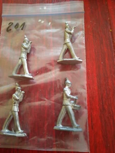 Figuren ca 1:43 4 Zinnfiguren militär historisch unbemalt (201) - Bild 1 von 1