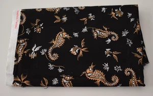 1 Yard + 15 Zoll 100 % Baumwollstoff HAWAII KOLLEKTION Seepferdchen ALFRED SHAHEEN - Bild 1 von 5