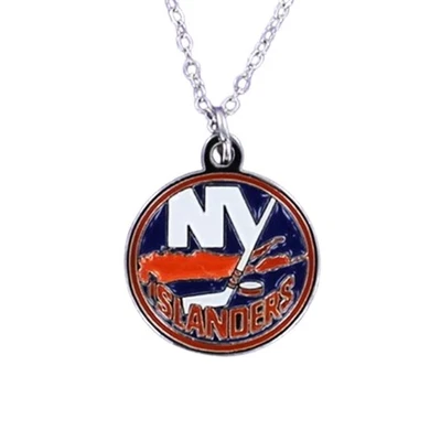 Collar NEW YORK ISLANDERS - Dije Esmalte Peltre NY Pro Hockey sobre Hielo NHL Regalo Foto 1 de 2
