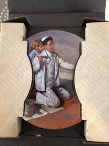 1981 Knowels Norman Rockwell "The Painter" Plate Box and COA - Picture 1 of 7
