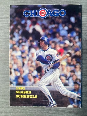 1991 Chicago Cubs Baseball Pocket Schedule-Old Style Beer - Image 1 of 2