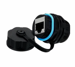 CAT6 Shielded Waterproof RJ45 Panel Mount Coupler Bulkhead Ethernet Connector - Picture 1 of 4