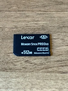 Lexar 512MB MEGABYTE Memory Stick Pro Duo Memory Card For Sony Camera / PSP HORI - Picture 1 of 2