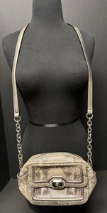 Coach Cambell Me Iridescent Python Crossbody Bag F24849 Chain Strap - Picture 1 of 17