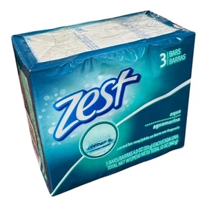 3-PACK Zest Aqua Scented Bar Soap 4.0oz SEALED NOS - Picture 1 of 5