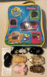 Zhu Zhu Pets Lot Of 7 W/ Hamster Hangout Carrying Case Stinker Stonewall Sweetie - Picture 1 of 23