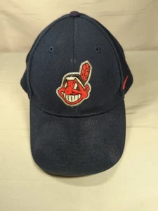 Vintage Nike Cleveland Indians Chief Wahoo Mütze Strapback Guardians Navy MLB Cap - Bild 1 von 9