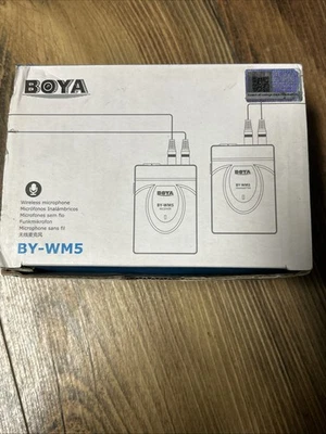 BOYA 2.4GHz-双声道数字无线麦克风套件(BY - WM5)适用于相机 — 第 1/4 张图片
