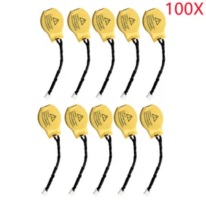 Partia 100 X Two Pin 2 Lenovo Acer HP Dell Toshiba IBM Laptop Cmos Bateria CR2032 - Zdjęcie 1 z 14