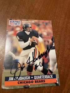 Jim Harbaugh  signed autographed 1991 Pro Set Card # 104 Chicago Bears - Picture 1 of 1