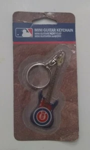 New Chicago Cubs Baseball Acoustic Mini Guitar Music Keychain/Chrome Keyring - Picture 1 of 2
