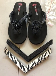 interchangeable Girls / Ladies Flip Flops - Picture 1 of 4