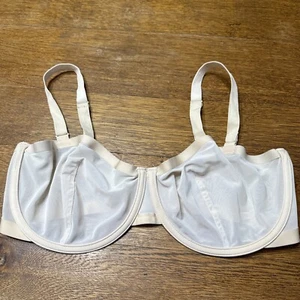 Cuup 36F Bra Beige Nude Sheer Spacer Underwire The Balconette Back Closure - Picture 1 of 7