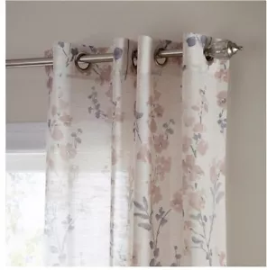Allen + Roth 84-in Candian Blush Floral Semi-sheer Grommet Single Curtain Panel - Picture 1 of 14