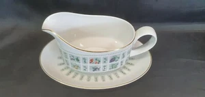 Barco y plato de tapiz Royal Doulton TC1024 patrón gravado - Imagen 1 de 12