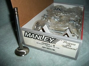 SMALL BLOCK CHEVY VALVES SBC BUDGET PERFORMANCE 1.625 USA 11/32 MANLEY 10553-8 - Picture 1 of 2