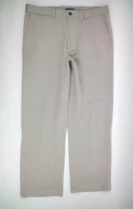 IZOD XCG Herren khaki vorne flach gerades Bein Polyester beige Hose Größe 33 x 29 - Bild 1 von 14