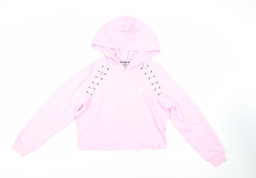 UNDERCOVER Felpa con cappuccio pullover Victoria's Secret rosa donna cotone taglia XS pullover log