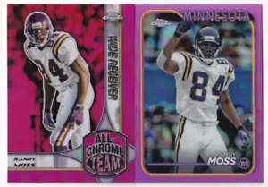 Randy Moss 2024 TOPPS CHROME ALL-CHROME TEAM + LOTTO RIFRATTORE ROSA VICHINGHI - Foto 1 di 2