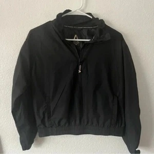 Allyson Felix x Athleta Girl Pullover Cropped Jacket black size 12 - Picture 1 of 5