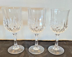 3er Set Cristal D'Arques-Durand Longchamp kristallklare Weingläser 6-1/2" - Bild 1 von 4
