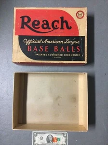 Caja de béisbol oficial vintage Reach William Harridge de la Liga Americana - Imagen 1 de 6