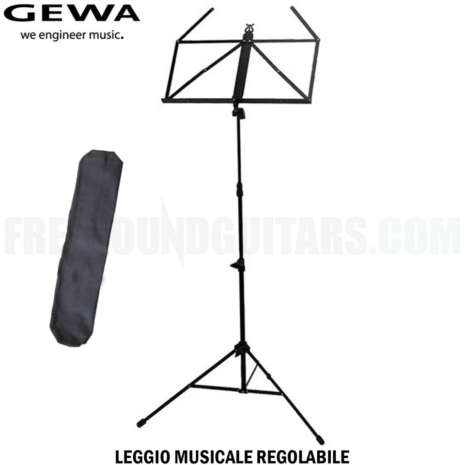 Pure Gewa Stand Leggio Musicale in Metallo Pieghevole + Borsa in Nylon Custodia
