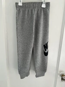 NWT Nike Toddler Boys Fleece Ribbed Cuff Jogger Sweat Pants Gray Size 5 - Picture 1 of 5