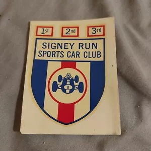 Signey Run Sports car club, NJ, decalcomanie 2 x 3,25 - Foto 1 di 2