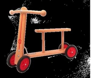 Holzspielzeug Lauflernroller L/B/H 44cm/ 14cm/ 40cm NEU Tretroller Holzroller - Picture 1 of 1