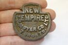 Vintage Small Cast Iron Furniture Plate New Empire Toronto E.N. Moyer -A3